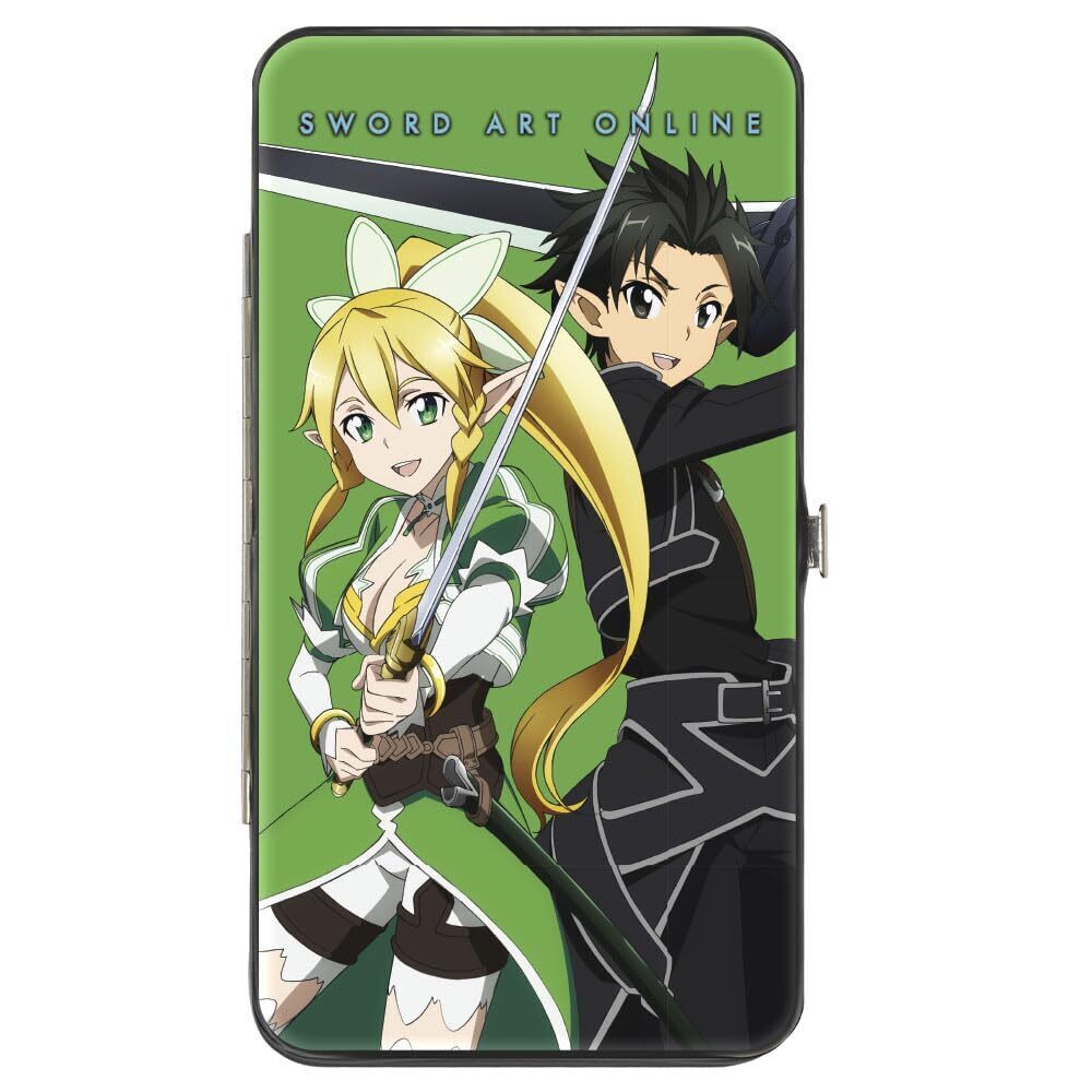 8591 Sword Art Online Wallet, Hinged, Sword Art Online Kirito With Asuna